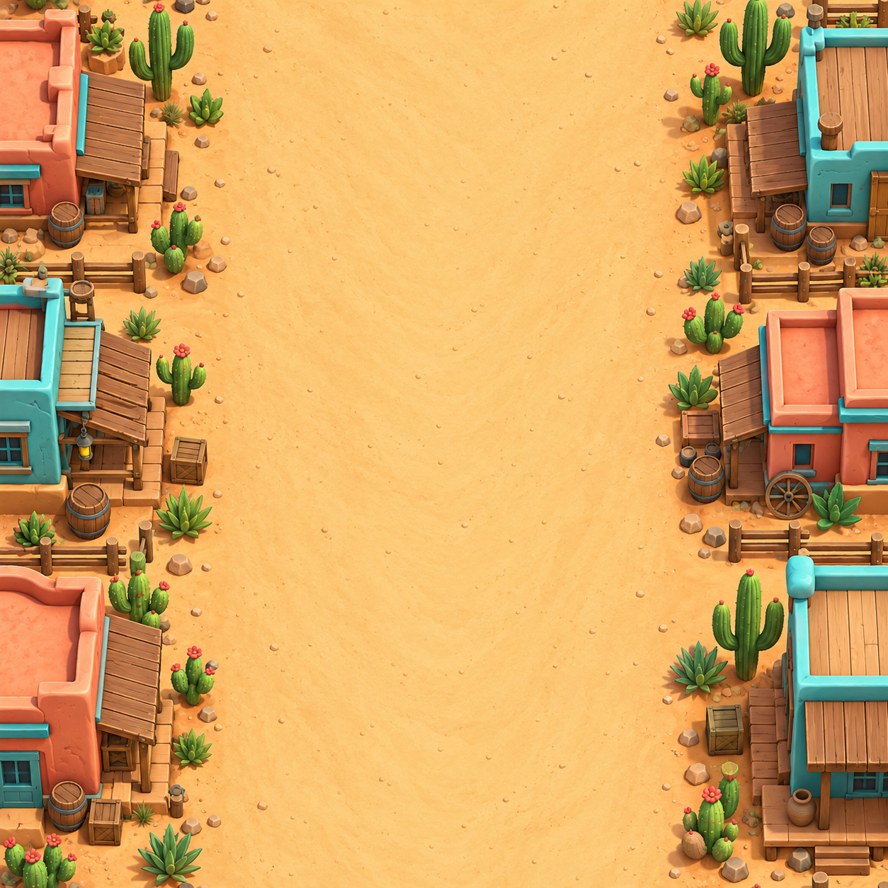 Décor de ville western de Pocket Outlaws
